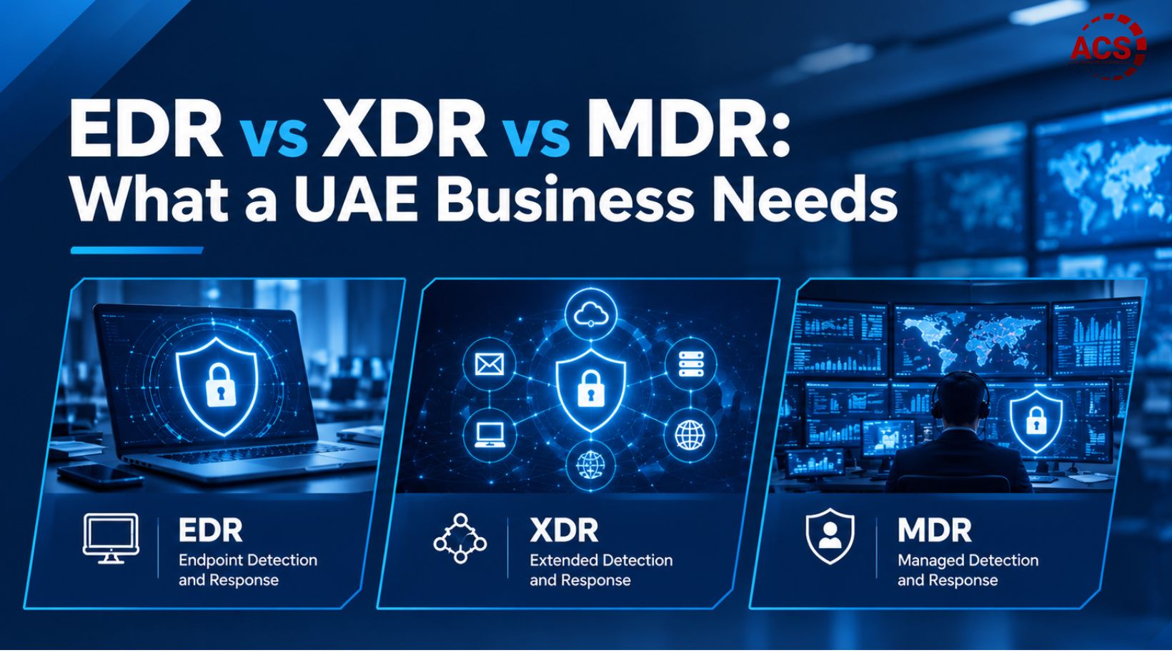 EDR vs XDR vs MDR: What a UAE Business Needs